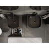Mexen Rivel meuble de salle de bains sous vasque 50 cm avec plateau, 1 tiroir, rainuré, noir mat - 91A20-05047-1-BFC71