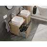 Mexen Rivel meuble de salle de bain sous lavabo 50 cm avec plateau, 1 tiroir, rainuré, chêne - 91A20-05047-1-BFC81