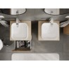 Mexen Rivel meuble de salle de bain sous lavabo 50 cm avec plateau, 1 tiroir, rainuré, chêne - 91A20-05047-1-BFC81