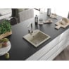 Mexen Milo évier en granit 1-bac avec robinet de cuisine Rita, beige - 6505-69-670300-00