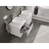 Mexen Rivel armoire de salle de bain sous-vasque 50 cm avec plateau, 2 tiroirs, rainurée, blanc mat - 91A20-05047-2-BFFC01
