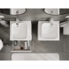 Mexen Rivel armoire de salle de bain sous-vasque 50 cm avec plateau, 2 tiroirs, rainurée, blanc mat - 91A20-05047-2-BFFC01