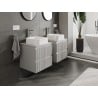 Mexen Rivel armoire de salle de bain sous lavabo 50 cm avec plateau, 2 tiroirs, rainurée, gris mat - 91A20-05047-2-BFFC62