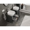 Mexen Rivel meuble de salle de bain sous-vasque 50 cm avec plateau, 2 tiroirs, rainuré, gris graphite mat