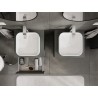Mexen Rivel meuble de salle de bain sous-vasque 50 cm avec plateau, 2 tiroirs, rainuré, gris graphite mat