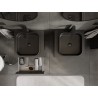 Mexen Rivel meuble de salle de bain sous-lavabo 50 cm avec plateau, 2 tiroirs, rainuré, noir mat - 91A20-05047-2-BFFC71