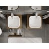 Mexen Rivel meuble de salle de bains sous lavabo 50 cm avec plateau, 2 tiroirs, cannelé, noyer - 91A20-05047-2-BFFC86