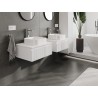 Mexen Rivel meuble de salle de bain sous lavabo 60 cm avec plateau, 1 tiroir, rainuré, blanc mat - 91A20-06023-1-BFC01