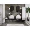 Mexen Rivel meuble de salle de bain sous lavabo 60 cm avec plateau, 1 tiroir, rainuré, blanc mat - 91A20-06023-1-BFC01