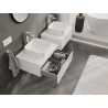 Mexen Rivel meuble de salle de bain sous lavabo 60 cm avec plateau, 1 tiroir, rainuré, blanc mat - 91A20-06023-1-BFC01