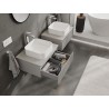 Mexen Rivel meuble de salle de bain sous lavabo 60 cm avec plan de travail, 1 tiroir, rainuré, gris mat - 91A20-06023-1-BFC62