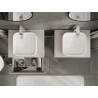 Mexen Rivel meuble de salle de bain sous lavabo 60 cm avec plan de travail, 1 tiroir, rainuré, gris mat - 91A20-06023-1-BFC62