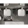 Mexen Rivel meuble de salle de bain sous-lavabo 60 cm avec plateau, 1 tiroir, rainuré, graphite mat - 91A20-06023-1-BFC66