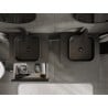 Mexen Rivel meuble de salle de bain 60 cm avec plateau, 1 tiroir, rainuré, noir mat - 91A20-06023-1-BFC71