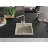 Mexen Milo Évier en granit 1 bac avec mitigeur de cuisine Rita, beige - 6505-69-670300-69