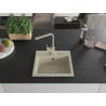 Mexen Milo évier en granit 1 bac avec robinet de cuisine Rita, beige - 6505-69-670300-69