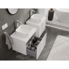 Mexen Rivel armoire de salle de bain sous-lavabo 60 cm avec plateau, 1 tiroir, rainurée, blanc mat - 91A20-06047-1-BFC01