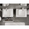 Mexen Rivel armoire de salle de bain sous-lavabo 60 cm avec plateau, 1 tiroir, rainurée, blanc mat - 91A20-06047-1-BFC01