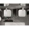 Mexen Rivel armoire de salle de bain sous-lavabo 60 cm avec plateau, 1 tiroir, rainurée, graphite mat - 91A20-06047-1-BFC66