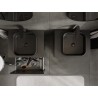Mexen Rivel armoire de salle de bain sous-vasque 60 cm avec plateau, 1 tiroir, nervurée, noir mat - 91A20-06047-1-BFC71