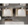 Mexen Rivel meuble de salle de bain sous-vasque 60 cm avec plateau, 1 tiroir, rainuré, chêne - 91A20-06047-1-BFC81