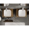 Mexen Rivel armoire de salle de bain sous-lavabo 60 cm avec plateau, 1 tiroir, rainuré, noyer - 91A20-06047-1-BFC86