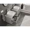 Mexen Rivel meuble de salle de bain sous lavabo 60 cm avec plateau, 2 tiroirs, cannelé, gris mat - 91A20-06047-2-BFFC62