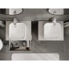 Mexen Rivel meuble de salle de bain sous lavabo 60 cm avec plateau, 2 tiroirs, cannelé, gris mat - 91A20-06047-2-BFFC62