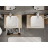 Mexen Rivel meuble de salle de bain sous lavabo 60 cm avec plateau, 2 tiroirs, rainuré, chêne - 91A20-06047-2-BFFC81