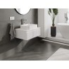 Mexen Rivel armoire de salle de bain sous-lavabo 70 cm avec plateau, 1 tiroir, cannelée, blanc mat - 91A20-07023-1-BFC01
