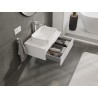 Mexen Rivel armoire de salle de bain sous-lavabo 70 cm avec plateau, 1 tiroir, cannelée, blanc mat - 91A20-07023-1-BFC01