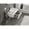 Mexen Rivel meuble de salle de bain sous lavabo 70 cm avec plateau, 1 tiroir, rainuré, blanc mat - 91A20-07023-1-BFC01
