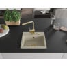 Mexen Milo évier en granit 1 bac avec robinet de cuisine Rita, beige - 6505-69-670300-50