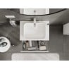 Mexen Rivel meuble de salle de bain sous lavabo 70 cm avec plateau, 1 tiroir, rainuré, blanc mat - 91A20-07023-1-BFC01
