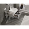 Mexen Rivel meuble de salle de bain 70 cm avec plan de travail, 1 tiroir, rainuré, gris mat - 91A20-07023-1-BFC62