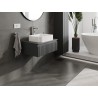 Mexen Rivel armoire de salle de bain sous lavabo 70 cm avec plateau, 1 tiroir, rainuré, graphite mat - 91A20-07023-1-BFC66
