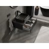 Mexen Rivel meuble de salle de bains sous-vasque 70 cm avec plateau, 1 tiroir, rainuré, noir mat - 91A20-07023-1-BFC71