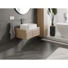 Mexen Rivel meuble de salle de bains sous lavabo 70 cm avec plateau, 1 tiroir, rainuré, chêne - 91A20-07023-1-BFC81