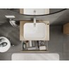 Mexen Rivel meuble de salle de bains sous lavabo 70 cm avec plateau, 1 tiroir, rainuré, chêne - 91A20-07023-1-BFC81