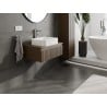 Mexen Rivel meuble de salle de bain sous lavabo 70 cm avec plateau, 1 tiroir, rainuré, noyer - 91A20-07023-1-BFC86