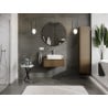 Mexen Rivel meuble de salle de bain sous lavabo 70 cm avec plateau, 1 tiroir, rainuré, noyer - 91A20-07023-1-BFC86