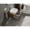 Mexen Rivel meuble de salle de bain sous lavabo 70 cm avec plateau, 1 tiroir, rainuré, noyer - 91A20-07023-1-BFC86