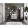 Mexen Rivel armoire de salle de bain sous lavabo 70 cm avec plateau, 1 tiroir, cannelé, gris mat - 91A20-07047-1-BFC62