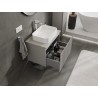 Mexen Rivel armoire de salle de bain sous lavabo 70 cm avec plateau, 1 tiroir, cannelé, gris mat - 91A20-07047-1-BFC62