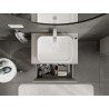 Mexen Rivel armoire de salle de bain sous lavabo 70 cm avec plateau, 1 tiroir, cannelé, gris mat - 91A20-07047-1-BFC62