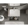 Mexen Rivel meuble de salle de bain sous lavabo 70 cm avec plateau, 1 tiroir, rainuré, gris mat - 91A20-07047-1-BFC62