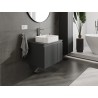 Mexen Rivel meuble de salle de bain sous lavabo 70 cm avec plateau, 1 tiroir, rainuré, graphite mat - 91A20-07047-1-BFC66