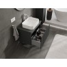 Mexen Rivel meuble de salle de bain sous lavabo 70 cm avec plateau, 1 tiroir, rainuré, graphite mat - 91A20-07047-1-BFC66