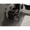 Mexen Rivel armoire de salle de bain sous-vasque 70 cm avec plateau, 1 tiroir, rainuré, noir mat - 91A20-07047-1-BFC71