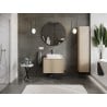 Mexen Rivel meuble de salle de bain sous-vasque 70 cm avec plateau, 1 tiroir, rainuré, chêne - 91A20-07047-1-BFC81
